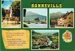 BONNEVILLE (Haute-Savoie) - Ville Fleurie Et Accueillante Dans La Vallée De L'Arve Et Du Faucigny - Multi-vues, 1995 - Bonneville