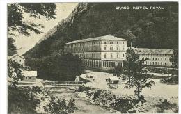 CARTOLINA  - GRAND HOTEL ROYAL - TERME DI VALDIERI - VALLE GESSO  -  VIAGGIATA ANNO 1921 - Panoramische Zichten, Meerdere Zichten