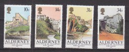 K2144 - ALDERNEY AURIGNY Yv N°28/31 ** FORTIFICATIONS - Alderney