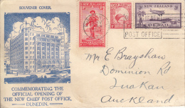 New Zealand Commemorative Cover 1937 Opening Of New Post Office, Dunedin - Storia Postale