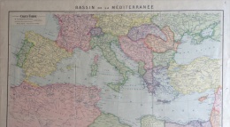 Carte Bassin De La Mediterranee - RARE - Karten/Atlanten