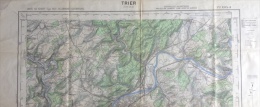 Carte Treves (Trier) Allemagne - RARE - Maps/Atlas