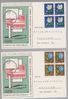 Heimat Sonderstempel 1958-12-07 Tag D.Briefmarke Bellinzona Auf 5 Offiz.Karten Mit PJ 4er Block Satz - Covers & Documents