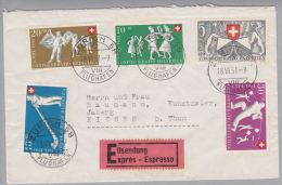 Schweiz Pro Patria 1951-06-18 Express-Satzbrief - Storia Postale