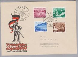 Schweiz Pro Patria 1953-06-01 Bern ET-O Auf Brief Teilsatz - Lettres & Documents