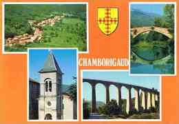 CPM.   CHAMBORIGAUD.     Vue Générale - L'église - Le Pont Du Rastel. - Chamborigaud