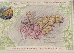 Les Barthes   82   Carte Du Département   Edition De La Chocolaterie D'Aiguebelle - Andere & Zonder Classificatie