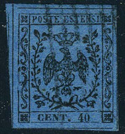 Modena #5 Used 40c Coat Of Arms Of 1852, Expertized - Modena
