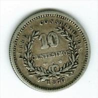 Uruguay 10 Centimos  1877 Silber     #m73 - Uruguay