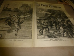 1898  LE PETIT PARISIEN : Un Cheval Se Suicide ; Guerre à CUBA ; Le Nouveau Procès D' Emile Zola ; - Le Petit Parisien