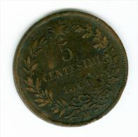Italien 5 Centesimi 1861 M     #m88 - 1861-1878 : Victor Emmanuel II