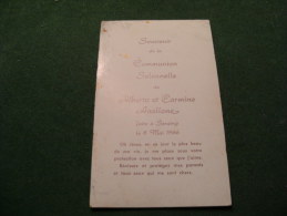 BC5-2-101 Souvenir Communion Alberto Et Carmine Avallone Seraing 1966 - Comunión Y Confirmación