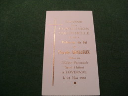 BC5-2-105 Souvenir Communion Claude Bailleux Loverval 1961 - Kommunion Und Konfirmazion