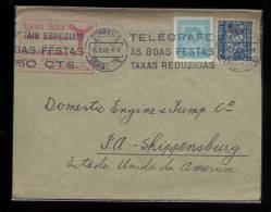 Portugal 1940 Cover LISBOA To SHIPPENSBURG USA Advertising Postmark - Storia Postale