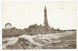 Storm At Blackpool, 1920s Postcard - Blackpool