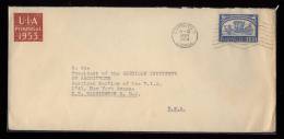 Portugal 1953 Cover Advertising UIA Single Frankting 2$30 COHES To USA - Briefe U. Dokumente