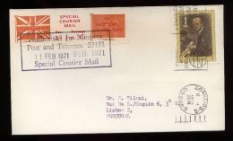 Portugal 1971 Cover Special Courier Mail Stamp - Covers & Documents