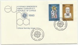 Cyprus 1980 FDC - Cartas