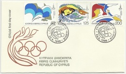 Cyprus 1980 FDC - Moscow Olympics - Cartas