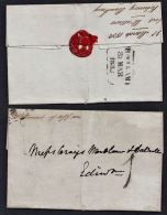 O0010 GREAT BRITAIN (GB) 1832, Pre-stamp Cover To Edinburgh With Tombstone - ...-1840 Prephilately