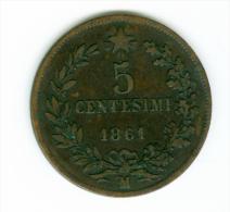 Italien 5 Centisimi 1861 M       #m126 - 1861-1878 : Victor Emmanuel II