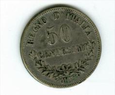 Italien 50 Centisimi 1863  Silber        #m128 - 1861-1878 : Victor Emmanuel II