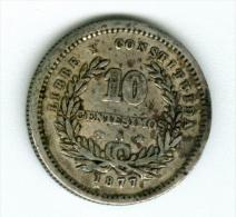 Uruguay   10 Centimos 1877 Silber   KM14        #m132 - Uruguay