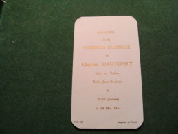 BC5-2-105 Souvenir Communion Charles Hautefelt Scry Mettet 1942 - Kommunion Und Konfirmazion