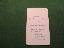 BC5-2-105 Souvenir Communion Michelle Masquelier Souvret 1957 - Kommunion Und Konfirmazion