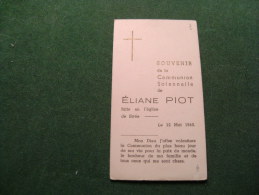 BC5-2-105 Souvenir Communion Eliane Piot Strée 1940 - Communie