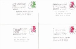 Lot De 15 Enveloppes Avec Flammes Temporaires Dont Une 1er Jour - A SAISIR ! - Temporary Postmarks