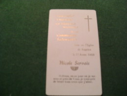 BC5-2-105 Souvenir Communion Nicole Servais Ragnies 1955 - Kommunion Und Konfirmazion