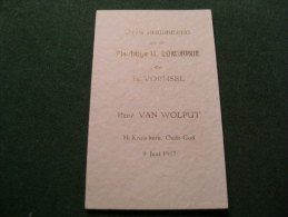 BC5-2-105 Souvenir Communion  René Van Wolput Oude God 1953 - Comunioni