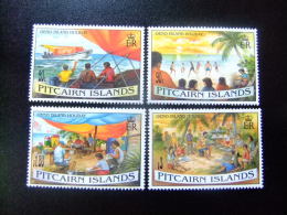 PITCAIRN  ISLANDS     1995    VACACIONES EN LA ISLA DE OENO   Yvert  Nº 444 / 447 ** MNH - Hostelería - Horesca