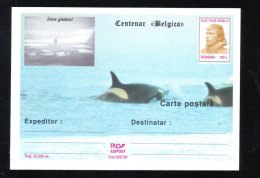 JAN VAN MIRLO,EXPLORATEUR,BETWEEN ICE IN ANTARCTICA,1998, POSTCARD STATIONERY ,UNUSED,ROMANIA - Explorers