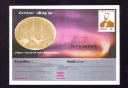 EMILE DANCO ,EXPLORATEUR," BELGICA" UNDER  THE MOON WINTER, 1998, POSTCARD STATIONERY ,UNUSED,ROMANIA - Explorers