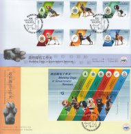 Hong Kong China Stamp On CPA FDC: 2012 Working Dogs In Government Services Stamp & Souvenir Sheet HK123346 - FDC