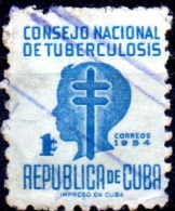 1954 Obligatory Tax - Anti TB 1c Blue FU - Beneficenza