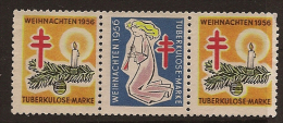 GERMANY 1956 Christmas TB Label U UF155 - Abarten Und Kuriositäten