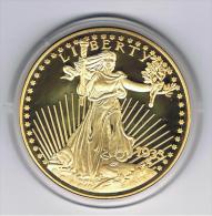 - MEDALLAS //  MEDAL USA 2003 - PROOF Metal Gold - 43 Mm - Pièces écrasées (Elongated Coins)