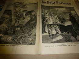 7 Novembre 1897  LE PETIT PARISIEN : 2 Forçats (Jamet Et Léger) Innocents; Terrible Chute D'un Train Dans Le Fleuve; - Le Petit Parisien