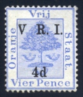 Orange Free State 1900. 4d On 4d NO STOP After "V', Level Stops. SACC 54a(*), SG 107a(*). - Oranje Vrijstaat (1868-1909)