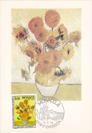 Carte Maximum MONACO. N° Yvert 1161 (VAN GOGH - Tournesols) Obl  Sp Ill 1er Jour - Cartes-Maximum (CM)