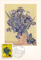 Carte Maximum MONACO. N° Yvert 1162 (VAN GOGH - Iris) Obl  Sp Ill 1er Jour - Cartoline Maximum