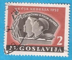 1957 X 19  JUGOSLAVIJA CHILDRENS WOCHE DES KINDERS PIONIER PLAKETTE USED - Beneficiencia (Sellos De)