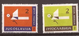 1961 X 27  JUGOSLAVIJA CHILDRENS WOCHE DES KINDERS STILIS BLUME PAPIER FLUGZEUG  MNH - Charity Issues