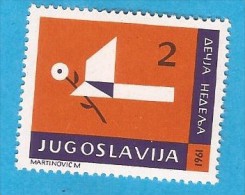 1961 X 27  JUGOSLAVIJA CHILDRENS WOCHE DES KINDERS STILIS BLUME PAPIER FLUGZEUG  MNH - Wohlfahrtsmarken