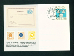 SWEDEN - 19/10/72 Early Postage Stamps Postal Stationery Card FDC As Scan - Interi Postali