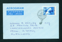 SWEDEN - 4/6/68 Aerogramme FDC As Scan Addressed To The UK - Brieven En Documenten