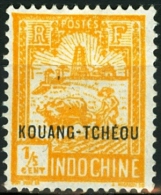 INDOCINA, INDOCHINA, COLONIA FRANCESE, FRENCH COLONY, KOUANG TCHEOU, 1927, FRANCOBOLLO NUOVO (MNG), Scott 76 - Unused Stamps